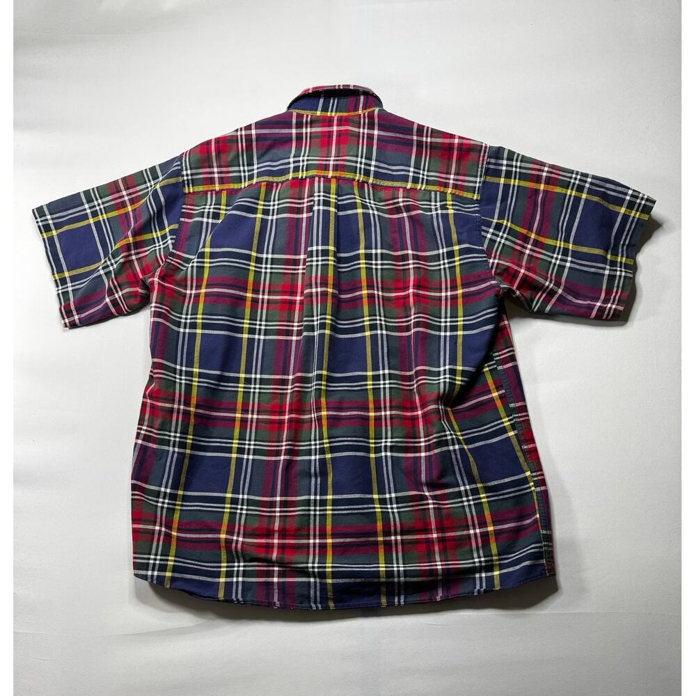 Cinch Men's Short Sleeve Multicolor Plaid Western Button Up Shirt - Size L - Picture 2 of 5